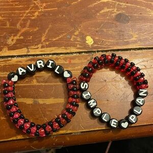 Black and Red Beaded Bracelets